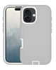 Heavy Duty Case for iPhone 16 Plus (GRAY & WHITE) (Only Ground Shipping)