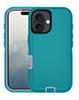 Heavy Duty Case for iPhone 16 Plus (TEAL & PINK) (Only Ground Shipping)