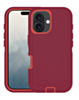 Heavy Duty Case for iPhone 16 Plus (MAROON & RED) (Only Ground Shipping)
