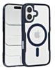 Glossy & Transparent Magnetic Case - DARK BLUE for iPhone 16 Plus (Only Ground Shipping)