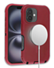 Wireless Charging Heavy Duty Case - RED & BLACK for iPhone 16 Plus (Only Ground Shipping)