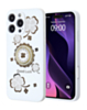 Luxury Diamond Shiny Cases with Ring - WHITE for iPhone 16 Pro (Only Ground Shipping)