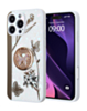 Luxury Diamond Shiny Cases with Butterfly Ring - WHITE for iPhone 16 Pro (Only Ground Shipping)