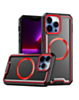 Non - Slip Translucent Matte Wireless Charging Case - BLACK & RED for iPhone 16 Pro / 17 (Only Ground Shipping)