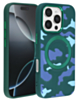 Camouflage Design Wireless Charging Case - GREEN for iPhone 16 Pro / 17 (Only Ground Shipping)