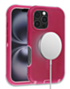 Wireless Charging Heavy Duty Case - PINK & PINK for iPhone 16 Pro / 17 (Only Ground Shipping)
