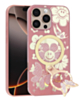 Luxury Diamond Shiny Cases with Butterfly Ring Design - ROSE GOLD for iPhone 16 Pro Max (Only Ground Shipping)