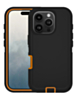 Heavy Duty Case for iPhone 16 Pro Max (BLACK & ORANGE) (Only Ground Shipping)