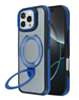 Matte Transparent Case with Wireless Charging Kickstand - BLUE for iPhone 16 Pro Max (Only Ground Shipping)