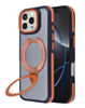 Matte Transparent Case with Wireless Charging Kickstand - ORANGE for iPhone 16 Pro Max (Only Ground Shipping)