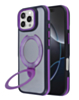 Matte Transparent Case with Wireless Charging Kickstand - PURPLE for iPhone 16 Pro Max (Only Ground Shipping)