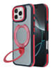 Matte Transparent Case with Wireless Charging Kickstand - RED for iPhone 16 Pro Max (Only Ground Shipping)