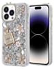 Crystal Flower Silicone Hard Case - SILVER for iPhone 16 Pro Max (Only Ground Shipping)