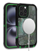 Wireless Charging Heavy Duty Case - CAMO GREEN for iPhone 16 Pro Max (Only Ground Shipping)