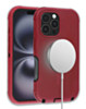 Wireless Charging Heavy Duty Case - RED & BLACK for iPhone 16 Pro Max Pro (Only Ground Shipping)