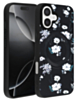 Flower Design Wireless Charging Case - BLACK for iPhone 16 Plus (Only Ground Shipping)