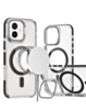 Thin Magnetic Clear Case with Camera Stand Kickstand - BLACK for iPhone 16 Plus (Only Ground Shipping)