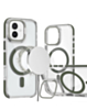Thin Magnetic Clear Case with Camera Stand Kickstand - GRAY for iPhone 16 Plus (Only Ground Shipping)