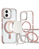 Thin Magnetic Clear Case with Camera Stand Kickstand - PINK for iPhone 16 Plus (Only Ground Shipping)