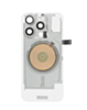 Clear Back Glass with Wireless NFC and MagSafe Magnet for iPhone 16 Pro (NO LOGO) (WHITE TITANIUM)