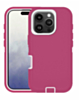 Heavy Duty Case for iPhone 16 Pro (HOT PINK & WHITE) (Only Ground Shipping)