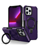 Hard PC Shockproof Case w /Ring Holder - DARK PURPLE for iPhone 16 Pro (Only Ground Shipping)