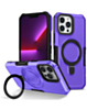 Hard PC Shockproof Case w /Ring Holder - PURPLE for iPhone 16 Pro (Only Ground Shipping)