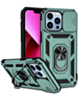 Dual Layers Hybrid Case (GREEN) for iPhone 16 Pro with Metal Ring and Camera Protector (Only Ground Shipping)