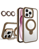 Magnetic Clear Case with 2 Kickstand & Camera Lens - DESERT TITANIUM for iPhone 16 Pro (Only Ground Shipping)
