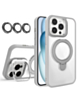 Magnetic Clear Case with 2 Kickstand & Camera Lens - GRAY for iPhone 16 Pro (Only Ground Shipping)