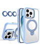 Magnetic Clear Case with 2 Kickstand & Camera Lens - LIGHT BLUE for iPhone 16 Pro (Only Ground Shipping)