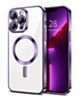 Shiny Wireless Charging Clear Case - DARK PURPLE for iPhone 16 Pro (Only Ground Shipping)