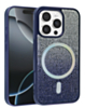 Wireless Charging Bling Diamond Crystal Case - BLUE for iPhone 16 Pro (Only Ground Shipping)