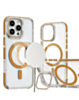 Thin Magnetic Clear Case with Camera Stand Kickstand - DESERT GOLD for iPhone 16 Pro (Only Ground Shipping)