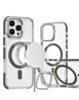Thin Magnetic Clear Case with Camera Stand Kickstand - GRAY for iPhone 16 Pro (Only Ground Shipping)