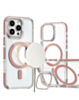 Thin Magnetic Clear Case with Camera Stand Kickstand - PINK for iPhone 16 Pro (Only Ground Shipping)