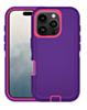 Heavy Duty Case for iPhone 16 Pro (DARK PURPLE & HOT PINK) (Only Ground Shipping)