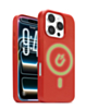 New Leather Case with Wireless Charger with IC Chip (RED) for iPhone 16 Pro Max (Only Ground Shipping)