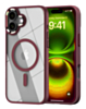 Shiny Magnetic Clear Cases (Burgundy) for iPhone 17 (Only Ground Shipping)