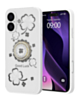 Luxury Diamond Shiny Cases with Ring - WHITE for iPhone 17 (Only Ground Shipping)