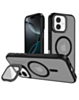 Slim Transparent Camera Stand Case with Wireless Charging - BLACK for iPhone 17 (Only Ground Shipping)