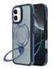 Matte Transparent Case with Wireless Charging Kickstand - BLUE for iPhone 17 (Only Ground Shipping)