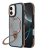 Matte Transparent Case with Wireless Charging Kickstand - DARK BROWN for iPhone 17 (Only Ground Shipping)
