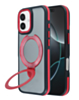 Matte Transparent Case with Wireless Charging Kickstand - RED for iPhone 17 (Only Ground Shipping)