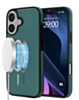 Full Cover Leather Design Wireless Charging Case - DARK GREEN for iPhone 17 (Only Ground Shipping)