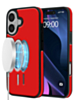 Full Cover Leather Design Wireless Charging Case - RED for iPhone 17 (Only Ground Shipping)
