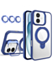 Magnetic Clear Case with 2 Kickstand & Camera Lens - DARK BLUE for iPhone 17 (Only Ground Shipping)
