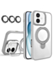 Magnetic Clear Case with 2 Kickstand & Camera Lens - GRAY for iPhone 17 (Only Ground Shipping)