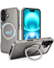 Premium Quality Magnetic Protective Case with 360 Rotating Ring Stand for iPhone 17 (SILVER) (Only Ground Shipping)