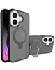 Carbon Wireless Charging Case with Ring Stand - BLACK for iPhone 17 (Only Ground Shipping)